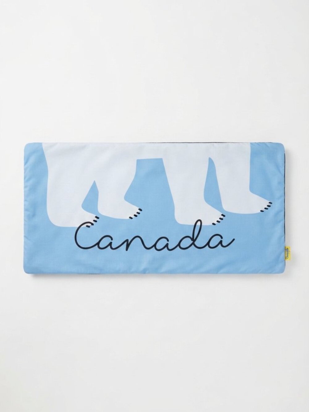 Main and Local - Canada Polar Bear Decorative Pillow Cover - Velvet Blue White